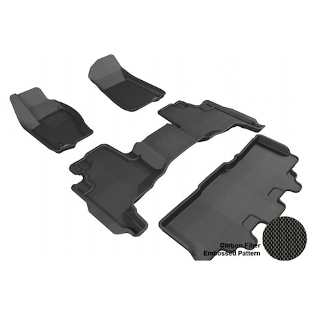 3D Maxpider JEEP COMMANDER 2006-2010 KAGU BLACK R1 R2 R3 Floor Mat L1JP00701509